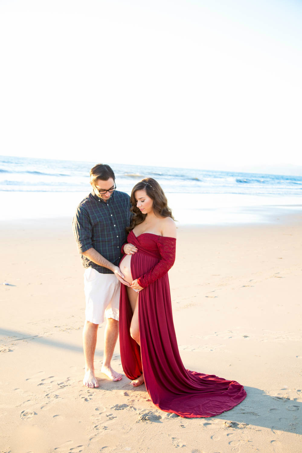 maternity beach photoshoot dress